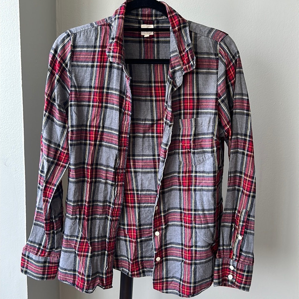 ☀️BOGO Item Red and Grey J Crew The Perfect Shirt Flannel☀️